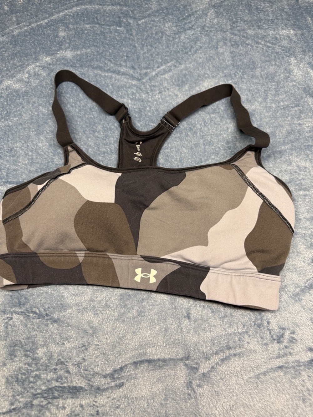Under Armour Olive and Gray Camo Racerback Sports Bra